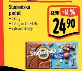 Čokoláda Studentská pečeť Orion