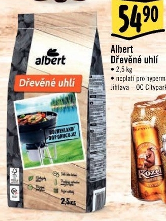 Dřevěné uhlí Albert