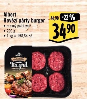 Hovězí Párty burger Od řezníka na gril Albert