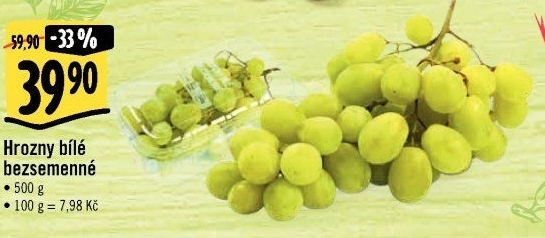Hrozny bílé bezsemenné
