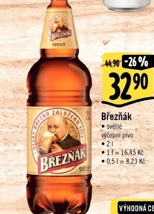Pivo světlé výčepní 10° Březňák