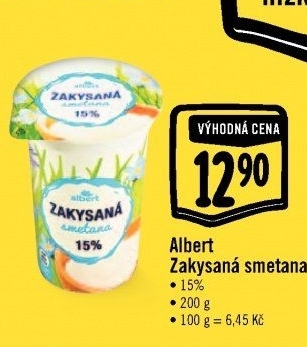 Zakysaná smetana Albert 15%