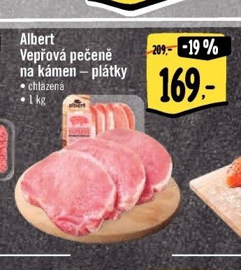 Albert Vepřová pečeně na kámen – plátky