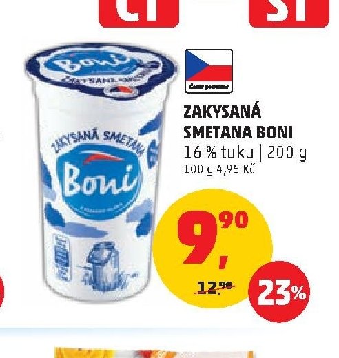 Zakysaná smetana Boni 16 % tuku 200 g