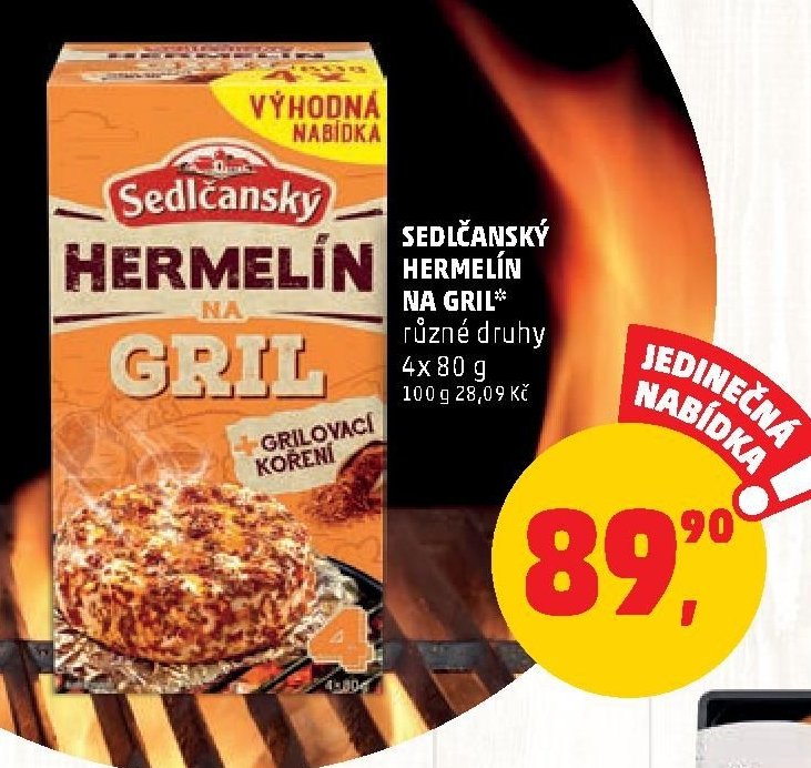 Sedlčanský Hermelín na gril