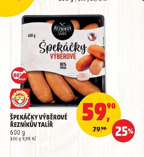 Špekáčky výběrové Řezníkův talíř