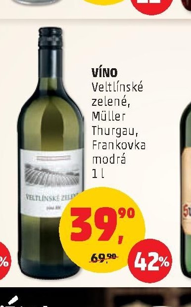 VÍNO Veltlínské zelené, Müller Thurgau, Frankovka