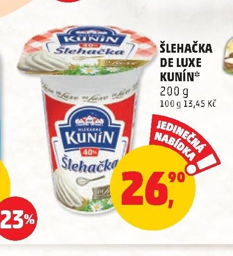 Šlehačka de luxe Kunín 200 g