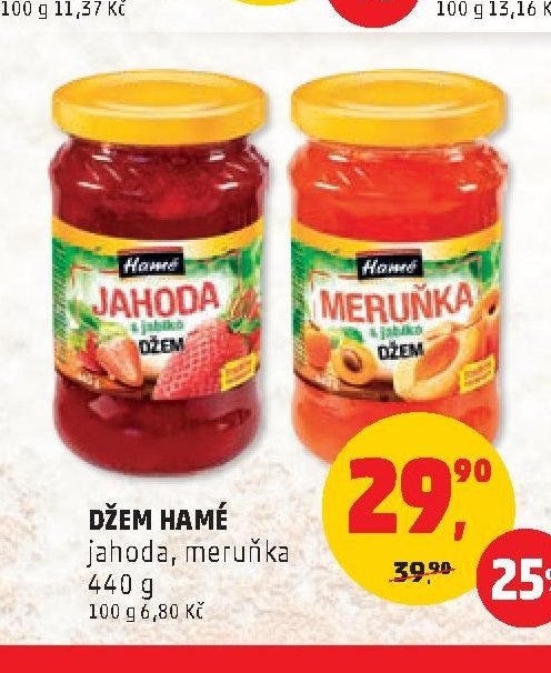 Džem Hamé jahoda, meruňka 440 g