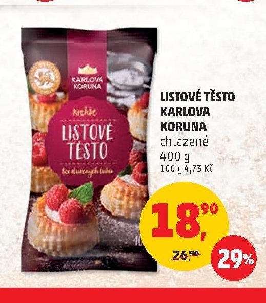 Listové těsto Karlova Koruna chlazené 400 g
