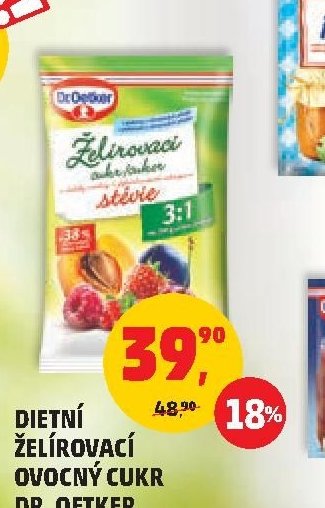 Dr. Oetker Dietní želírovací ovocný cukr 250g