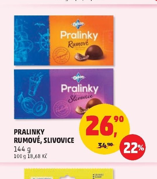 Pralinky Rumové, Slivovice