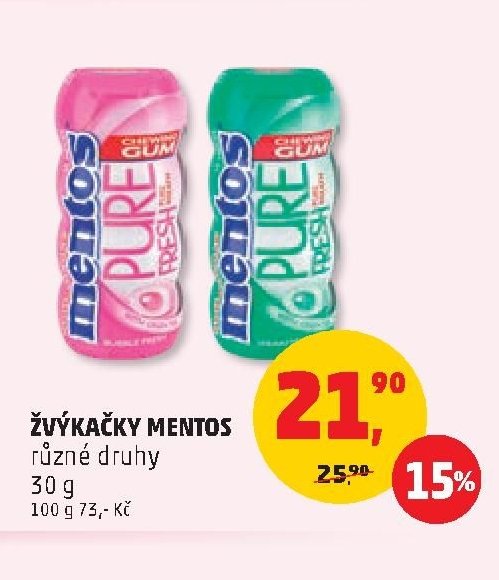 Žvýkačky Mentos