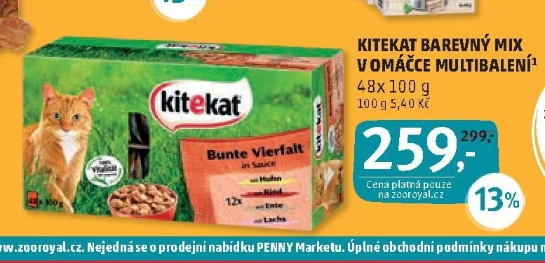 KITEKAT BAREVNÝ MIX V OMÁČCE MULTIBALENÍ
