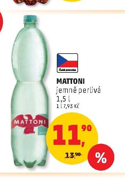 MATTONI jemně perlivá 1,5 l