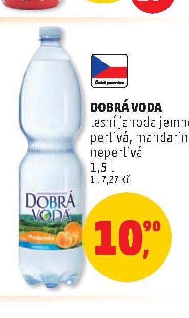 DOBRÁ VODA lesní jahoda jemně perlivá, mandarinka neperlivá 1,5 l