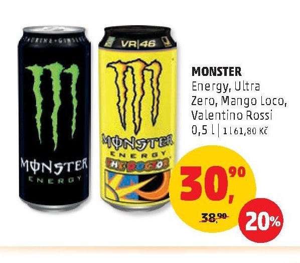 MONSTER Energy, Ultra Zero, Mango Loco, Valentino Rossi 0,5 l