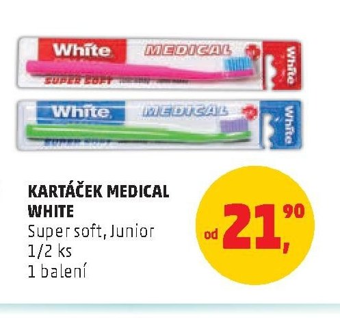 KARTÁČEK MEDICAL WHITE