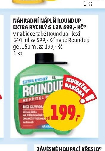 Náhradní náplň Roundup Extra Rychlý 5 l