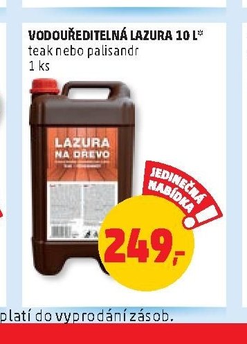Voduředitelná lazura 10 l