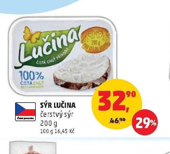 SÝR LUČINA čerstvý sýr 200 g