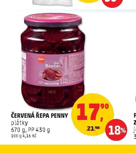 ČERVENÁ ŘEPA PENNY plátky 670 g