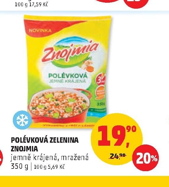 POLÉVKOVÁ ZELENINA ZNOJMIA jemně krájená, mražená 350 g