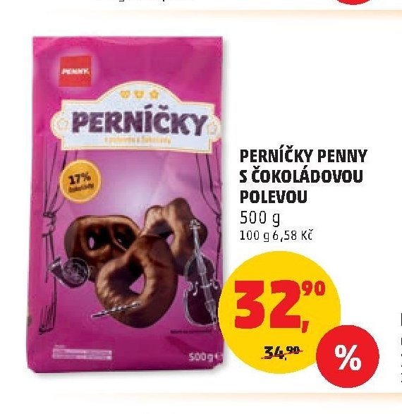 PERNÍČKY PENNY S ČOKOLÁDOVOU POLEVOU
