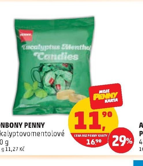 BONBONY PENNY eukalyptovomentolové