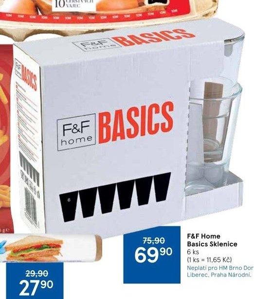 F&F Home Basics Sklenice 6 ks