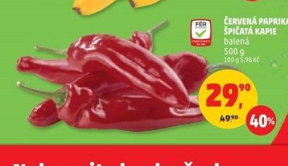 ČERVENÁ PAPRIKA ŠPIČATÁ KAPIE
