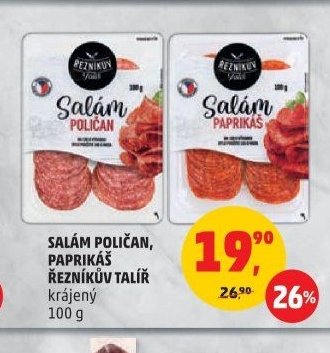 SALÁM POLIČAN, PAPRIKÁŠ ŘEZNÍKŮV TALÍŘ