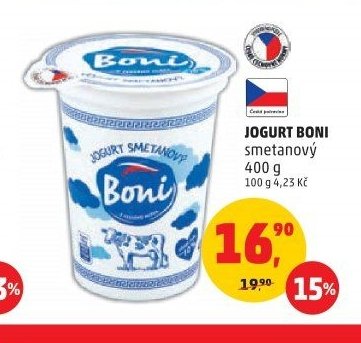 Jogurt Boni smetanový
