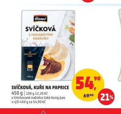 SVÍČKOVÁ, KUŘE NA PAPRICE
