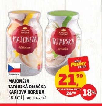 MAJONÉZA, TATARSKÁ OMÁČKA KARLOVA KORUNA