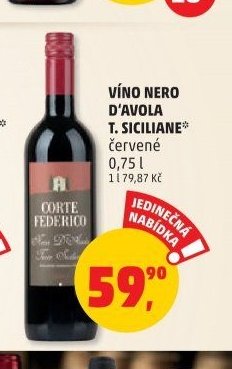 Víno Nero d'Avola T. Siciliane