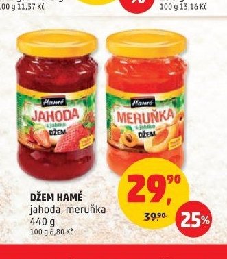 Džem Hamé jahoda, meruňka 440 g
