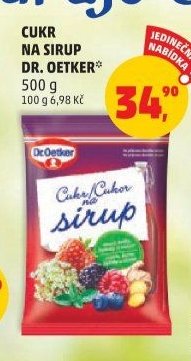Cukr na sirup Dr. Oetker