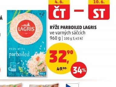 RÝŽE PARBOILED LAGRIS 960 g