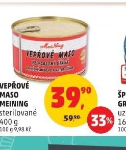 VEPŘOVÉ MASO MEINING 400 g