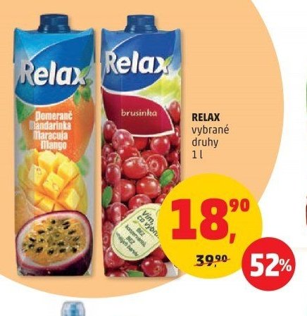 RELAX vybrané druhy