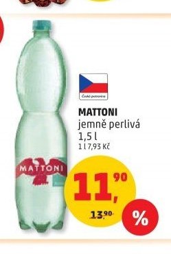 MATTONI jemně perlivá