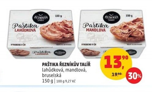PAŠTIKA ŘEZNÍKŮV TALÍŘ lahůdková, mandlová, bruselská 150 g