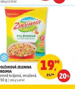 POLÉVKOVÁ ZELENINA ZNOJMIA jemně krájená, mražená 350 g