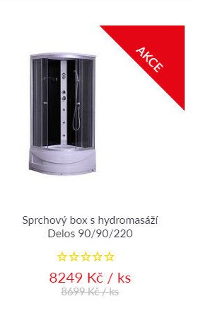 Sprchový box s hydromasáží Delos 90/90/220 - bauMax akcniletaky.com