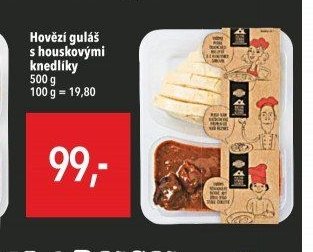 Hovězí guláš s houskovými knedlíky