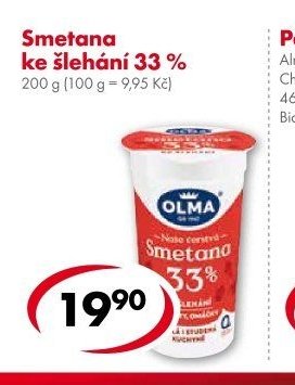 Smetana ke šlehání 33 %