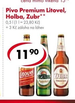Pivo Premium Litovel, Holba, Zubr