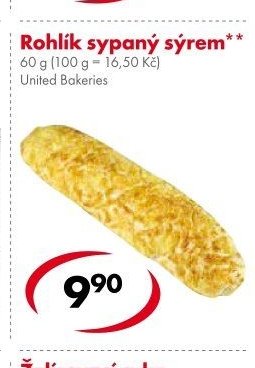Rohlík sypaný sýrem
