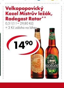 Velkopopovický Kozel Mistrův ležák, Radegast Ratar